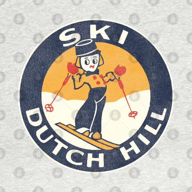 Ski Dutch Hill Vintage Vermont Tourist Souvenir by darklordpug